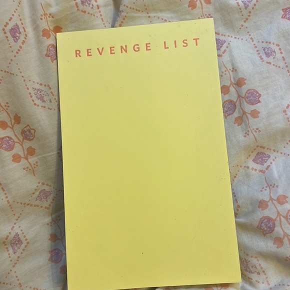 417 Press Revenge List Yellow Notepad never used home accessory notebook school - Picture 2 of 5